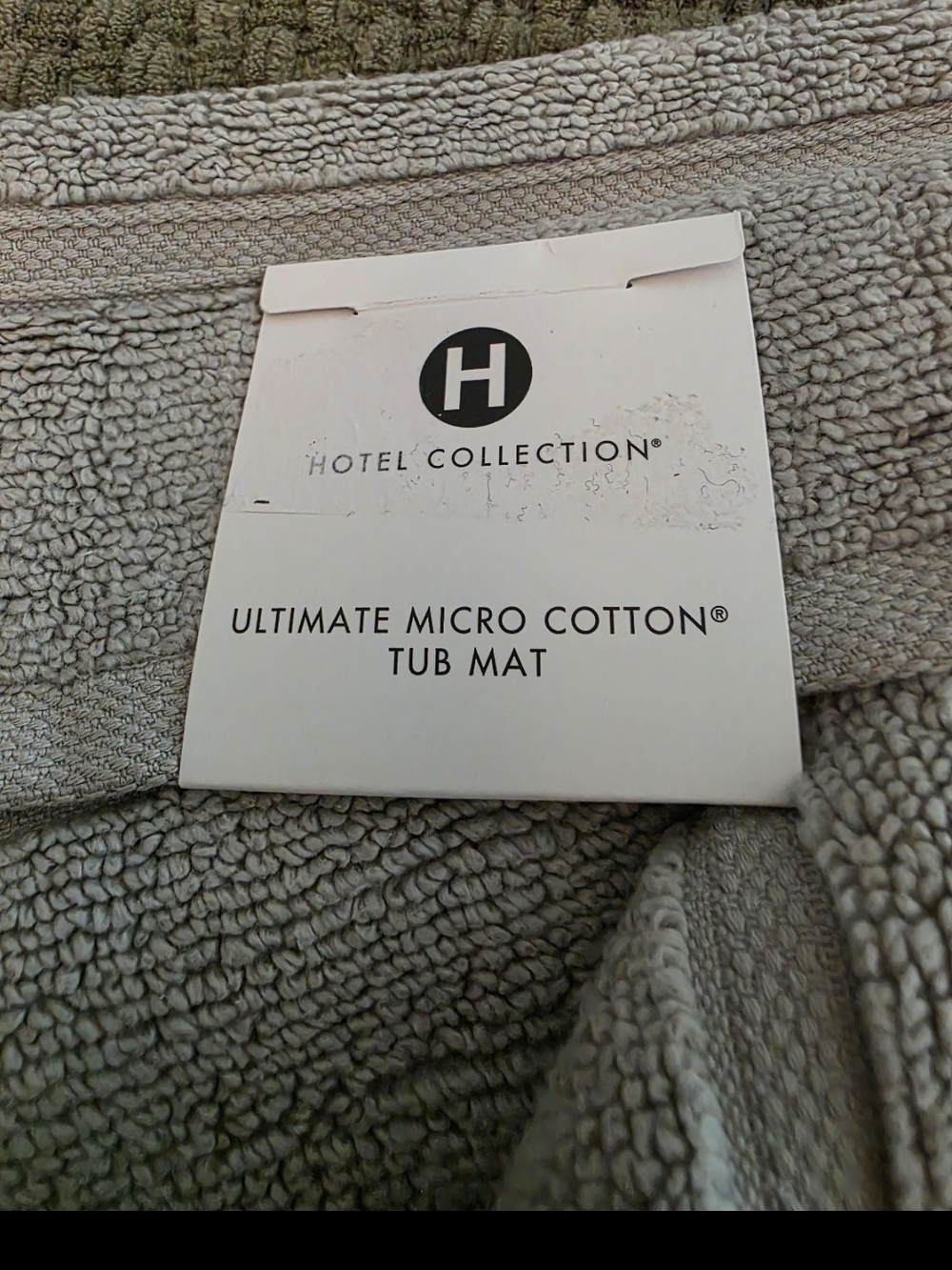 Micros Ultimate Micro Cotton Tub Mat - Light Gray